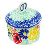 Polish Pottery Jar with Lid 3&quot; Midsommar Crown UNIKAT