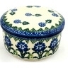 Polish Pottery Jar with Lid 4&quot; Blackberry Blooms