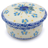 Polish Pottery Jar with Lid 4&quot; Blue Dreams