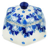 Polish Pottery Jar with Lid 4&quot; Blue Spring