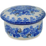 Polish Pottery Jar with Lid 4&quot; Frosted Bouquet UNIKAT