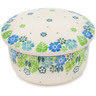 Polish Pottery Jar with Lid 4&quot; Good Luck Wildflowers