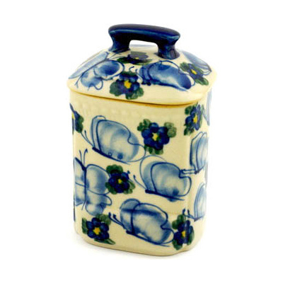 Polish Pottery Jar with Lid 4&quot;