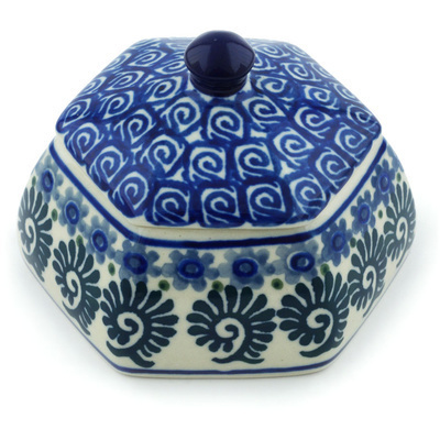 Polish Pottery Jar with Lid 4&quot;
