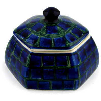 Polish Pottery Jar with Lid 4&quot;