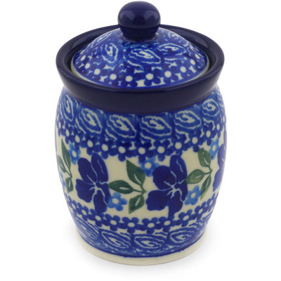 Polish Pottery Jar with Lid 4&quot; Lovely Surprise