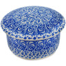 Polish Pottery Jar with Lid 4&quot; Raindrops UNIKAT