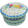 Polish Pottery Jar with Lid 4&quot; Sunday Morning UNIKAT