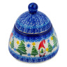 Polish Pottery Jar with Lid 4&quot; Twinkle Twinkle Little Gnome