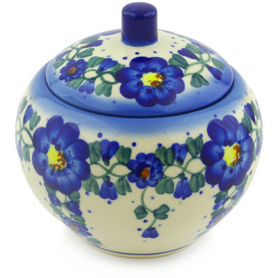 Polish Pottery Jar with Lid 4&quot; UNIKAT