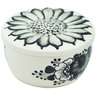 faience Jar with Lid 5&quot; Black