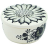 Faience Jar with Lid 5&quot; Black