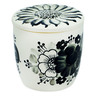 faience Jar with Lid 5&quot; Black