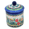 Polish Pottery Jar with Lid 5&quot; Dove Escape UNIKAT