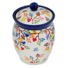 Polish Pottery Jar with Lid 5&quot; Fall Branches UNIKAT