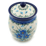 Polish Pottery Jar with Lid 5&quot; Forget Me Not UNIKAT