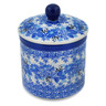 Polish Pottery Jar with Lid 5&quot; Frosted Bouquet UNIKAT
