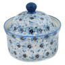 Polish Pottery Jar with Lid 5&quot; Frosty Florals UNIKAT