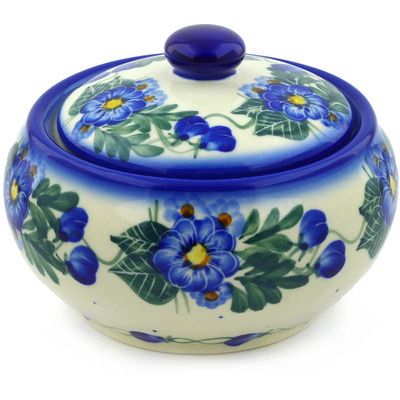 Polish Pottery Jar with Lid 5&quot;