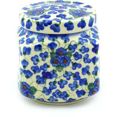 Polish Pottery Jar with Lid 5&quot;