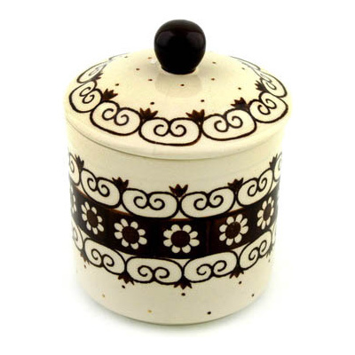 Polish Pottery Jar with Lid 5&quot;