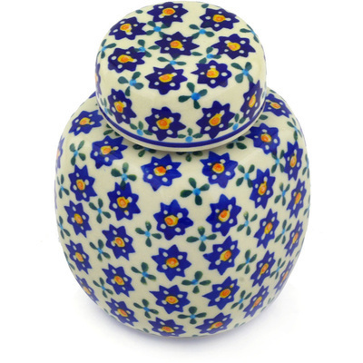 Polish Pottery Jar with Lid 5&quot;