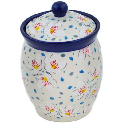 Polish Pottery Jar with Lid 5&quot; Heavenly UNIKAT
