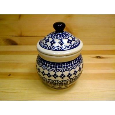 Polish Pottery Jar with Lid 5&quot; Kuchen And Kisses