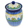 Polish Pottery Jar with Lid 5&quot; Riverside Village UNIKAT