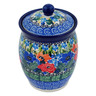 Polish Pottery Jar with Lid 5&quot; Spring Meadow UNIKAT