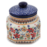 Polish Pottery Jar with Lid 5&quot; Summer Bouquet UNIKAT