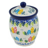 Polish Pottery Jar with Lid 5&quot; Sweet Little Village UNIKAT