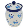 Polish Pottery Jar with Lid 6&quot; Bunches Of Beauty UNIKAT