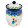 Polish Pottery Jar with Lid 6&quot; Charming Prince UNIKAT
