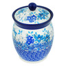 Polish Pottery Jar with Lid 6&quot; Dragonfly Blues UNIKAT