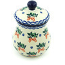 Polish Pottery Jar with Lid 6&quot; Fire Cracker