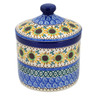 Polish Pottery Jar with Lid 6&quot; Golden Autumn UNIKAT