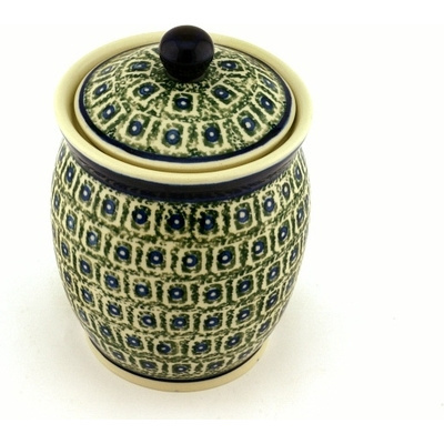 Polish Pottery Jar with Lid 6"