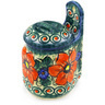 Polish Pottery Jar with Lid 6&quot; Havana UNIKAT
