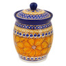 Polish Pottery Jar with Lid 6&quot; Marigold Dreams UNIKAT
