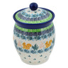 Polish Pottery Jar with Lid 6&quot; Nuts About You UNIKAT