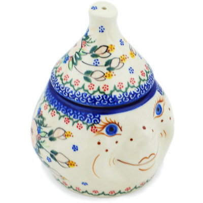 Polish Pottery Jar with Lid 6&quot; Perfect Garden UNIKAT