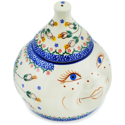 Polish Pottery Jar with Lid 6&quot; Perfect Garden UNIKAT