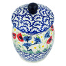 Polish Pottery Jar with Lid 6&quot; Poppies And Cornflowers UNIKAT