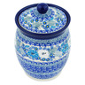 Polish Pottery Jar with Lid 6&quot; Wedding Bouquet UNIKAT