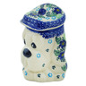 Polish Pottery Jar with Lid 7&quot; Blue Floral Day UNIKAT