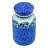 Polish Pottery Jar with Lid 7&quot; Blue Joy