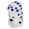 Polish Pottery Jar with Lid 7&quot; Blue Polka Dot Beauty