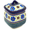 Polish Pottery Jar with Lid 7&quot; Circle The Garden UNIKAT