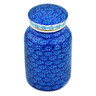Polish Pottery Jar with Lid 7&quot; Deep Into The Blue Sea